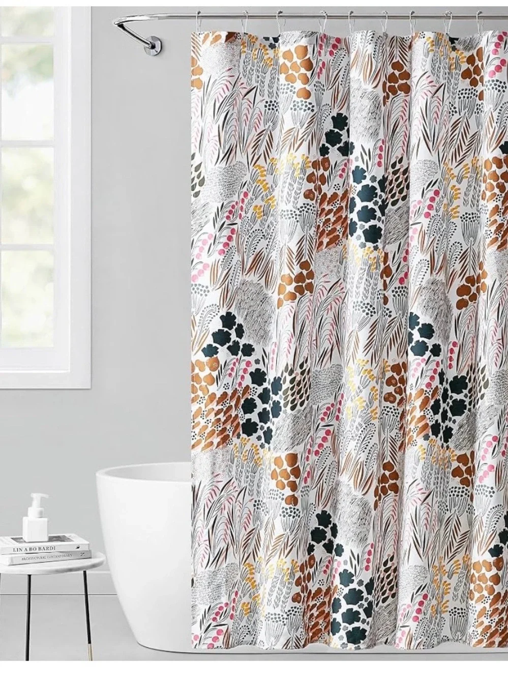 Marimekko Pieni Letto Floral Botanical Shower Curtain Scandinavian Modern